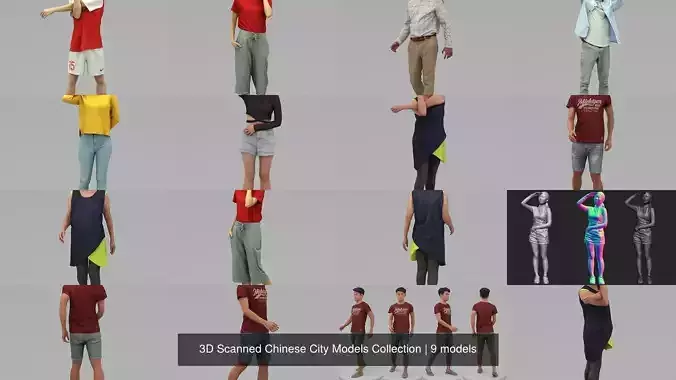 3D Scanned Chinese City Models Collection 
