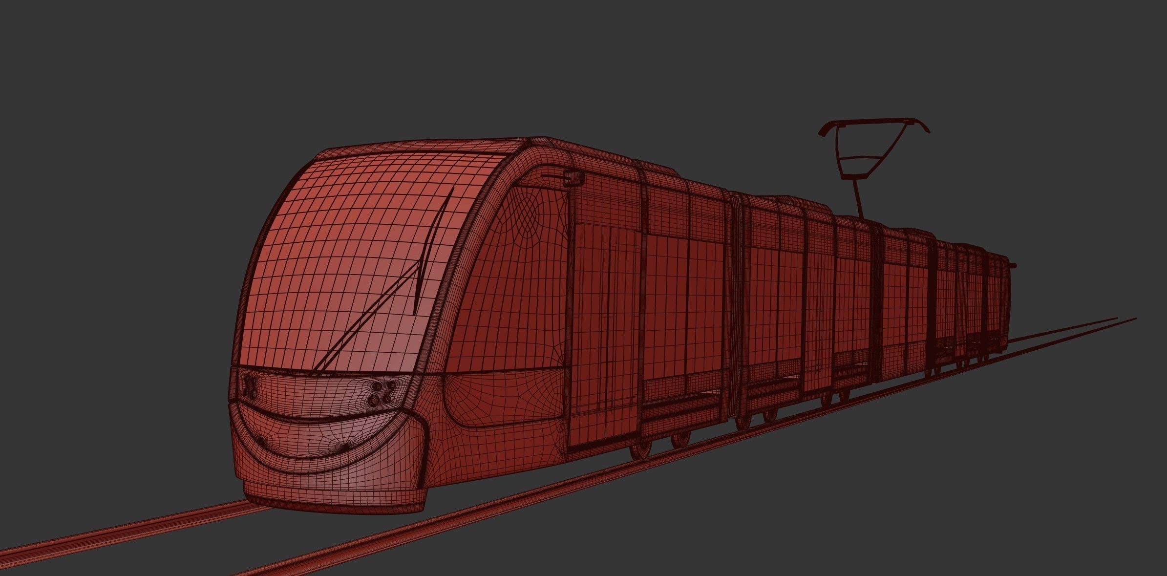 CAF Urbos tram 4k texture PBR ready Low-poly 3D model_9