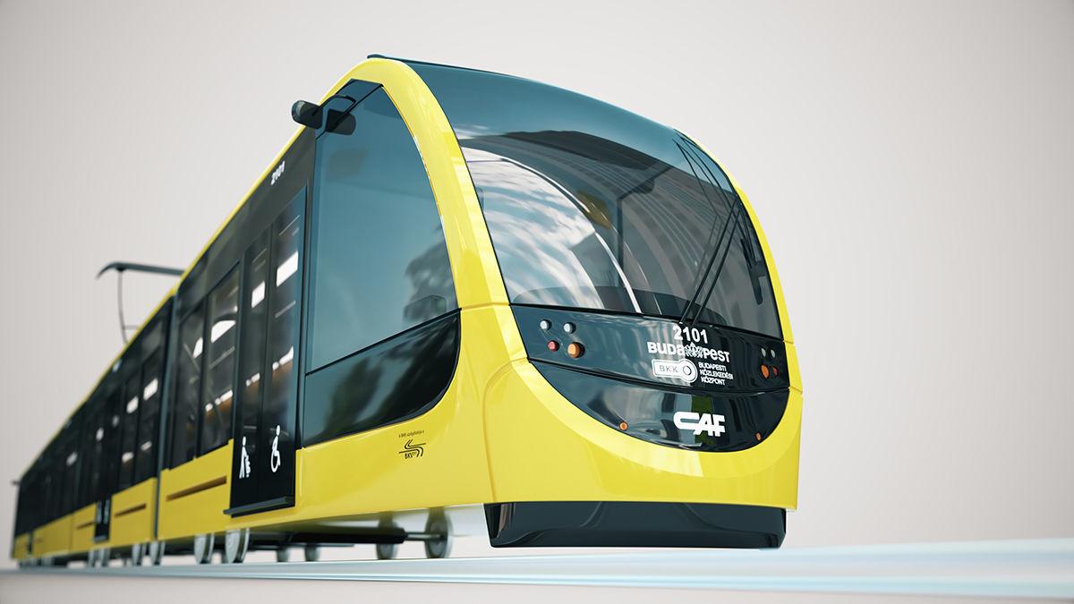 CAF Urbos tram 4k texture PBR ready Low-poly 3D model_4
