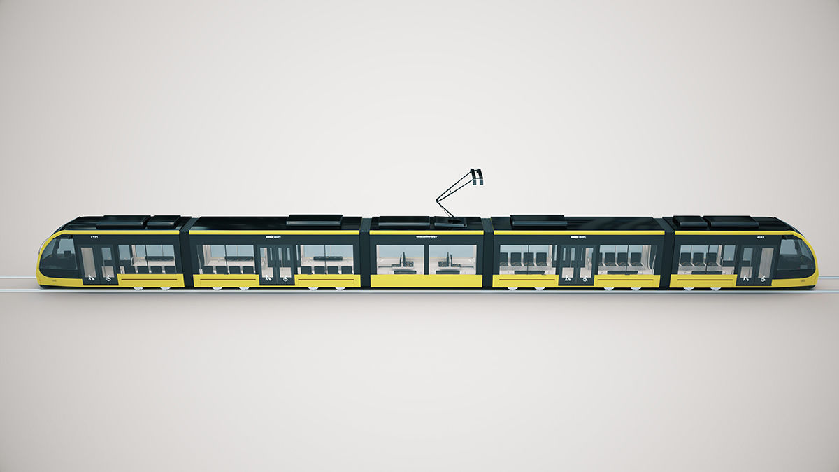 CAF Urbos tram 4k texture PBR ready Low-poly 3D model_6