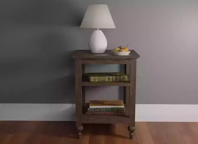 Aged Wood Nightstand