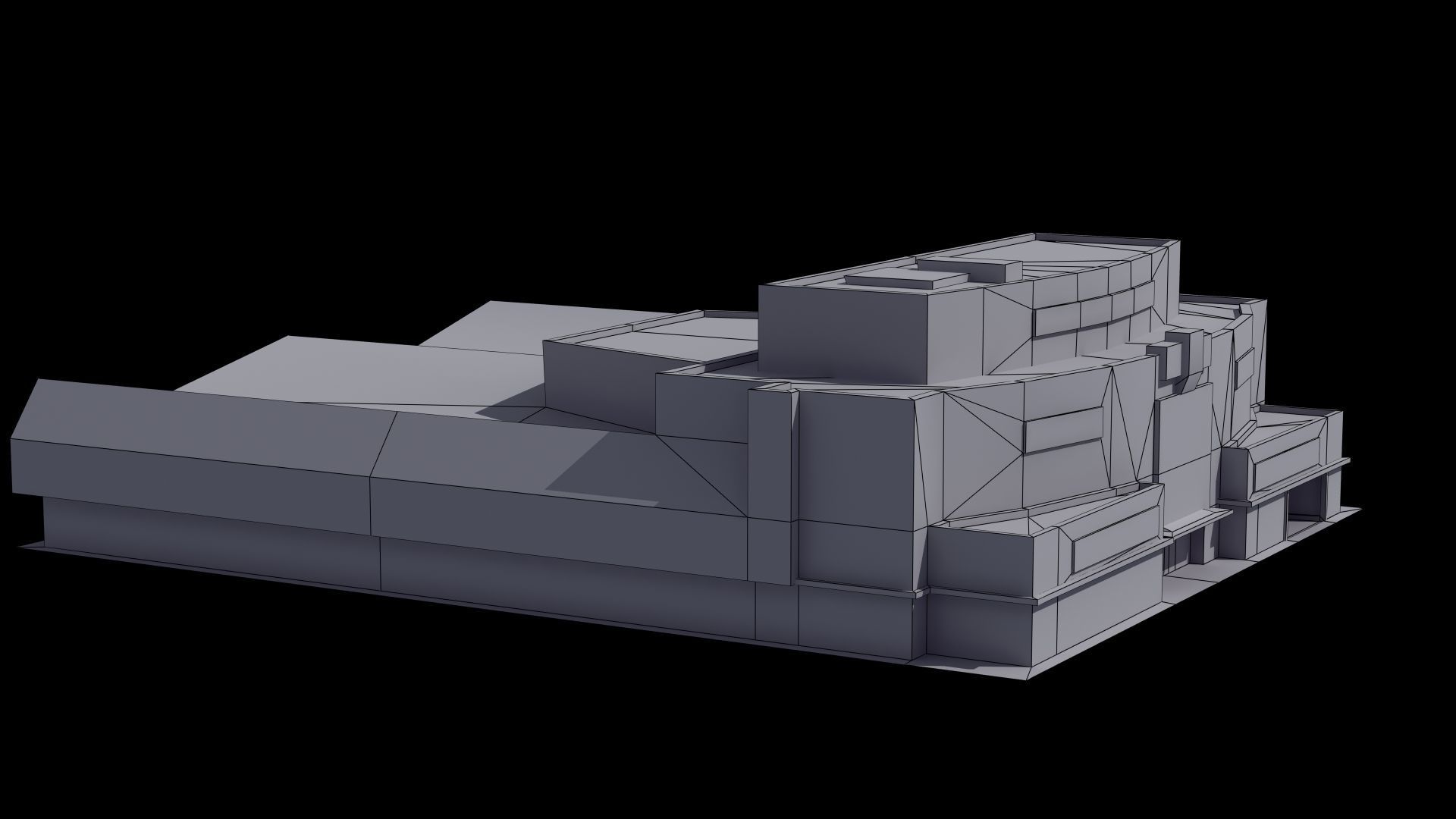 Bus Terminal Low-poly 3D model_56