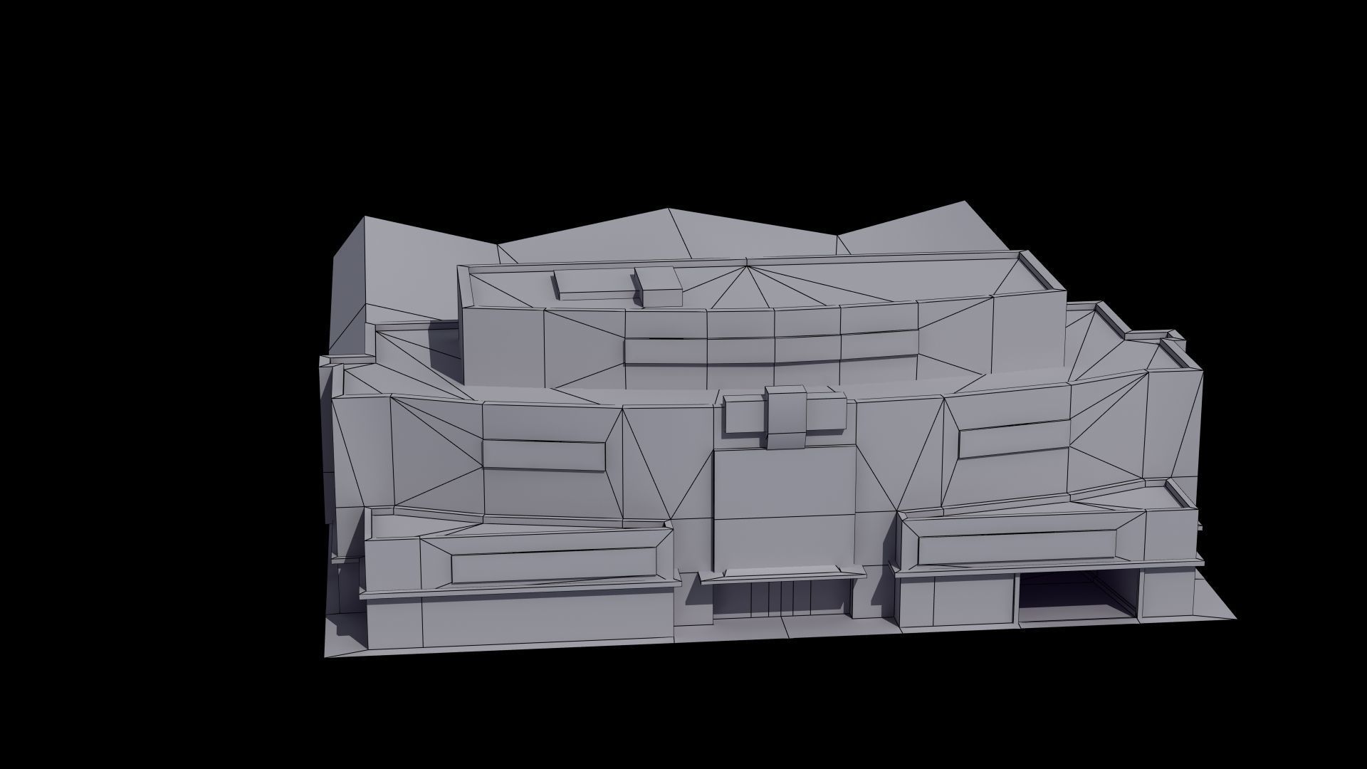 Bus Terminal Low-poly 3D model_63