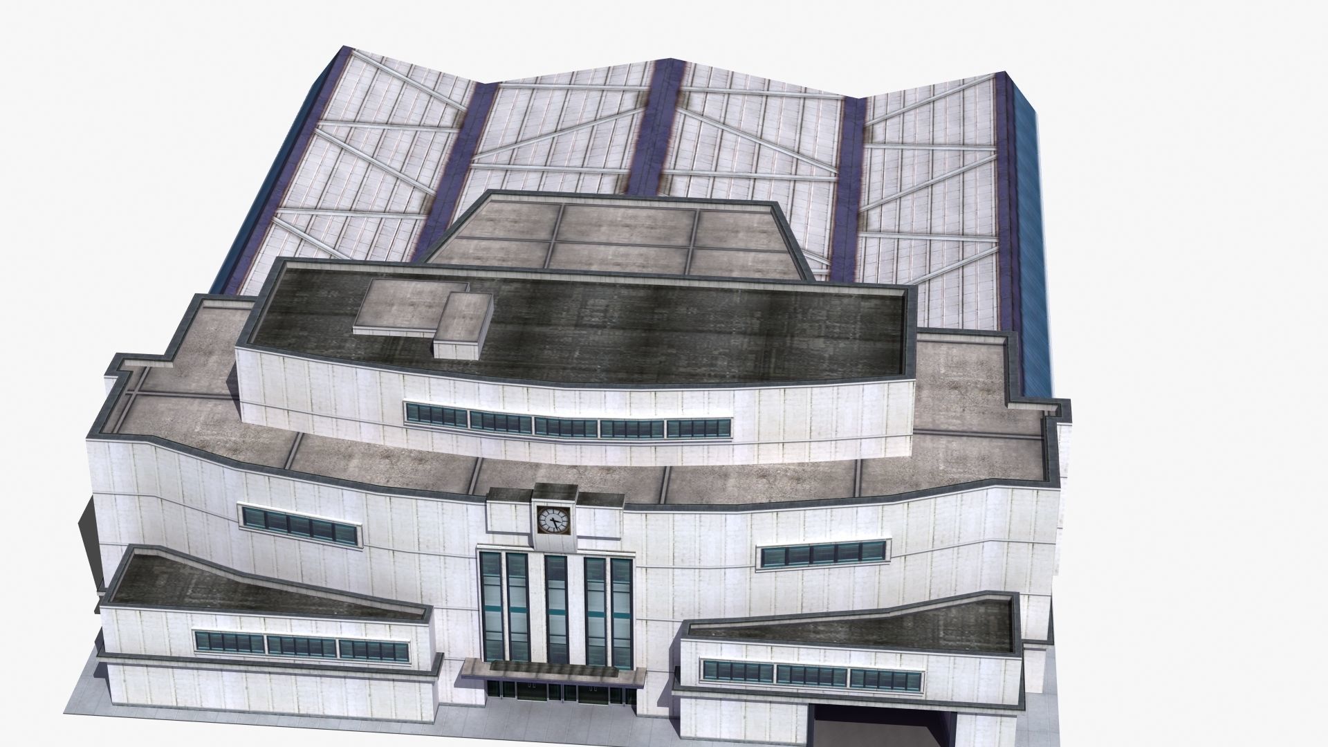 Bus Terminal Low-poly 3D model_18