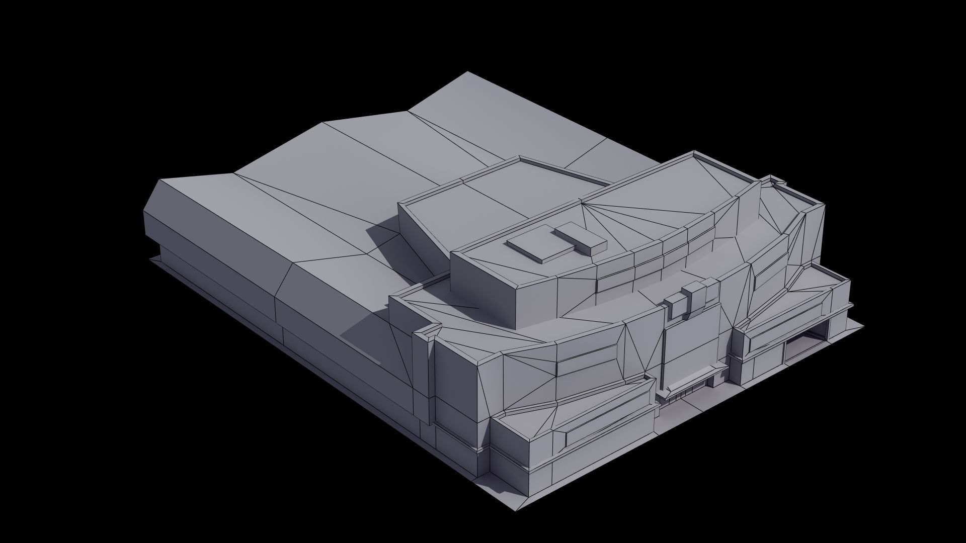 Bus Terminal Low-poly 3D model_35