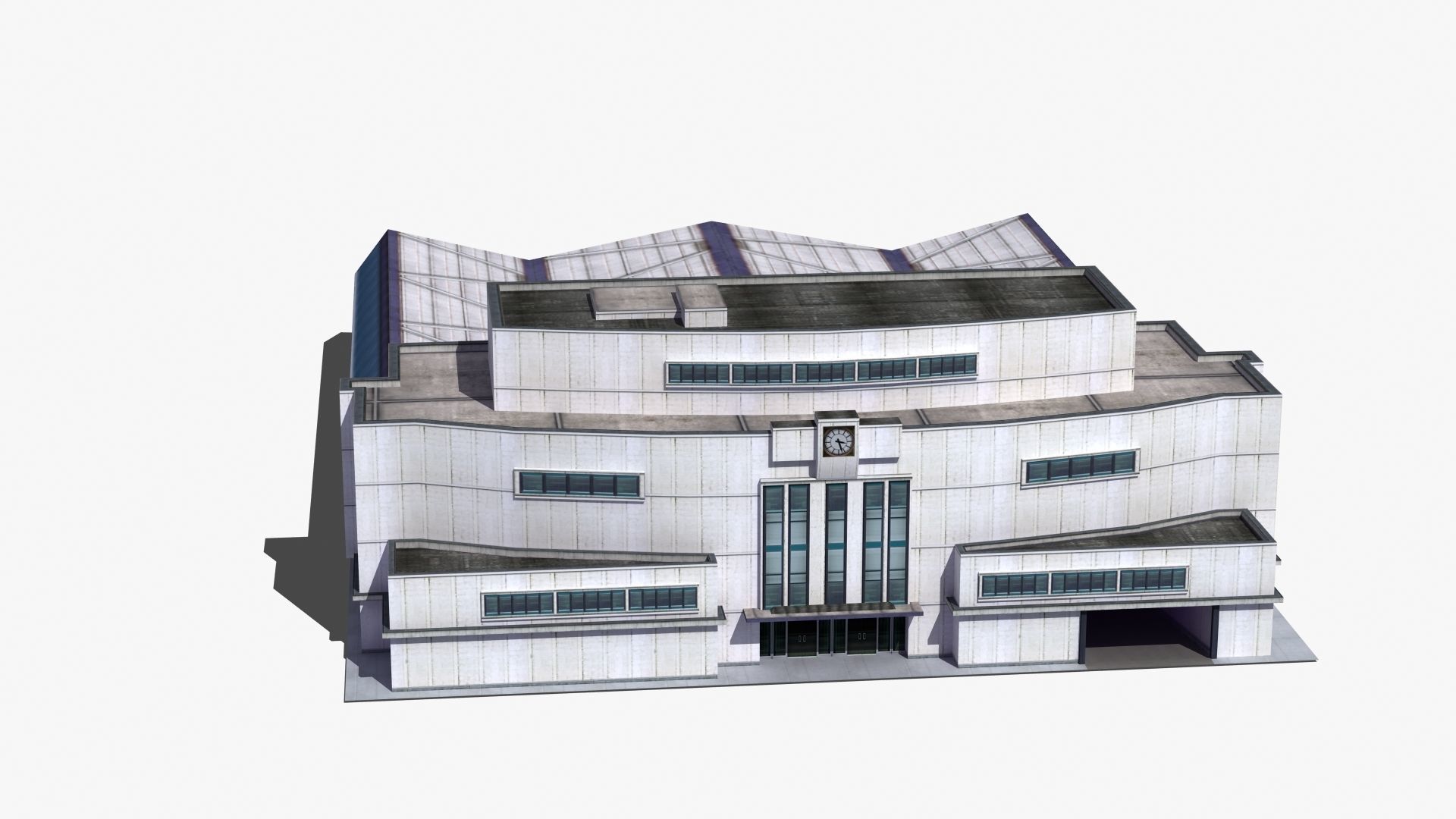 Bus Terminal Low-poly 3D model_31