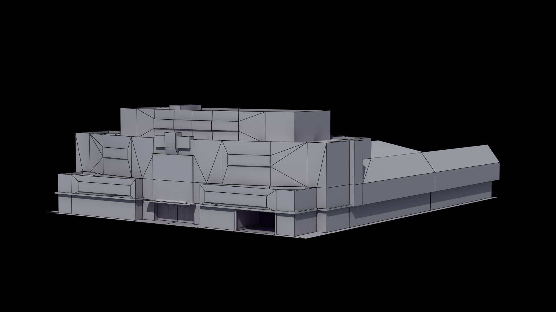 Bus Terminal Low-poly 3D model_65