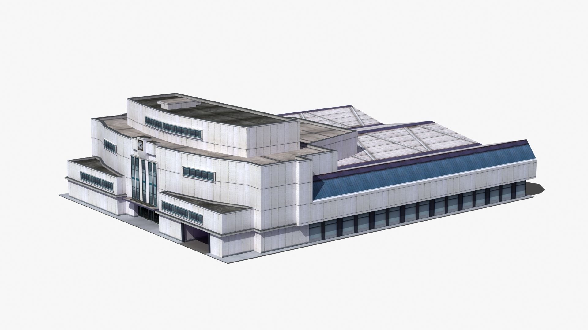 Bus Terminal Low-poly 3D model_19