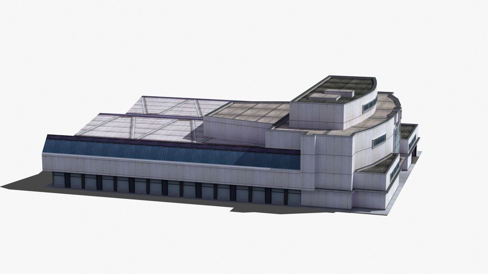 Bus Terminal Low-poly 3D model_26