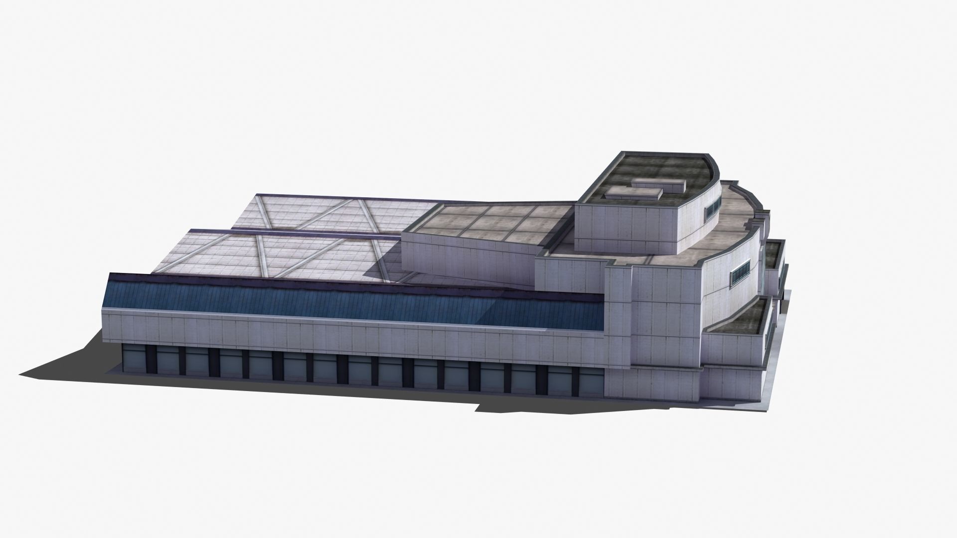 Bus Terminal Low-poly 3D model_27