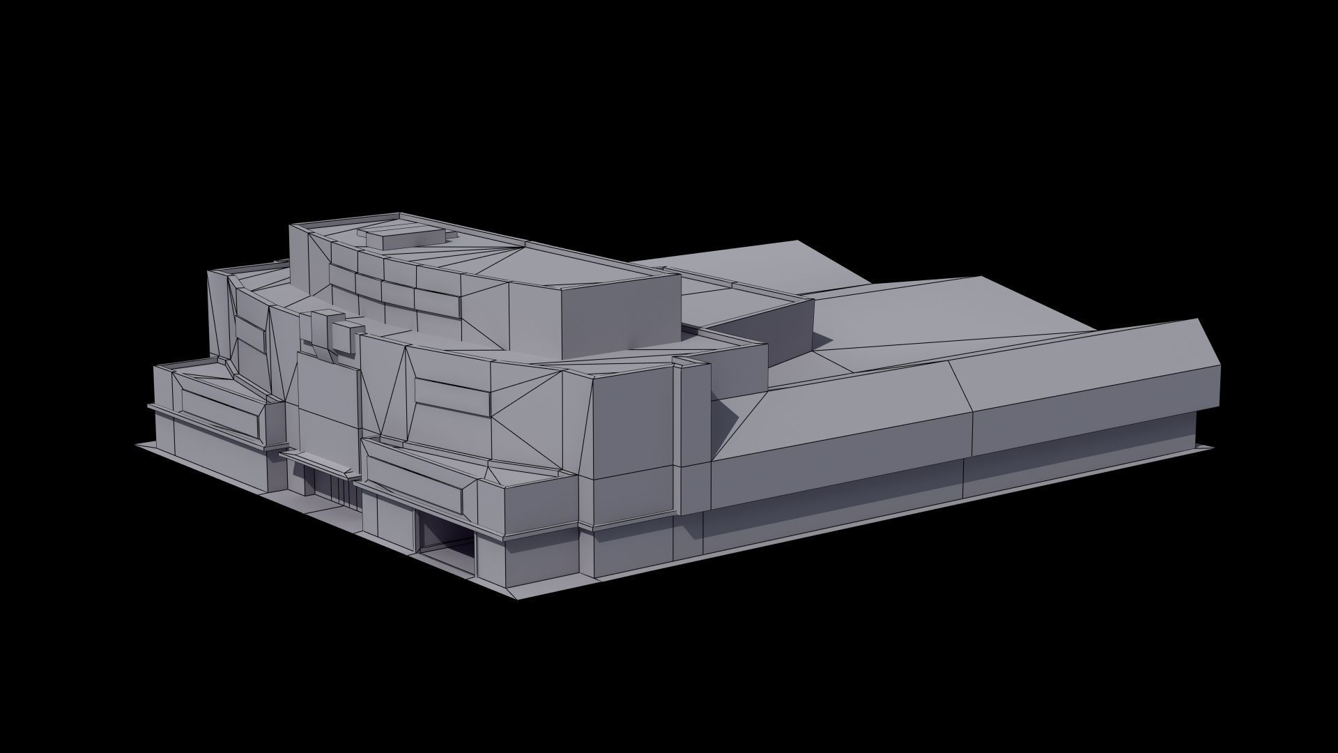 Bus Terminal Low-poly 3D model_38