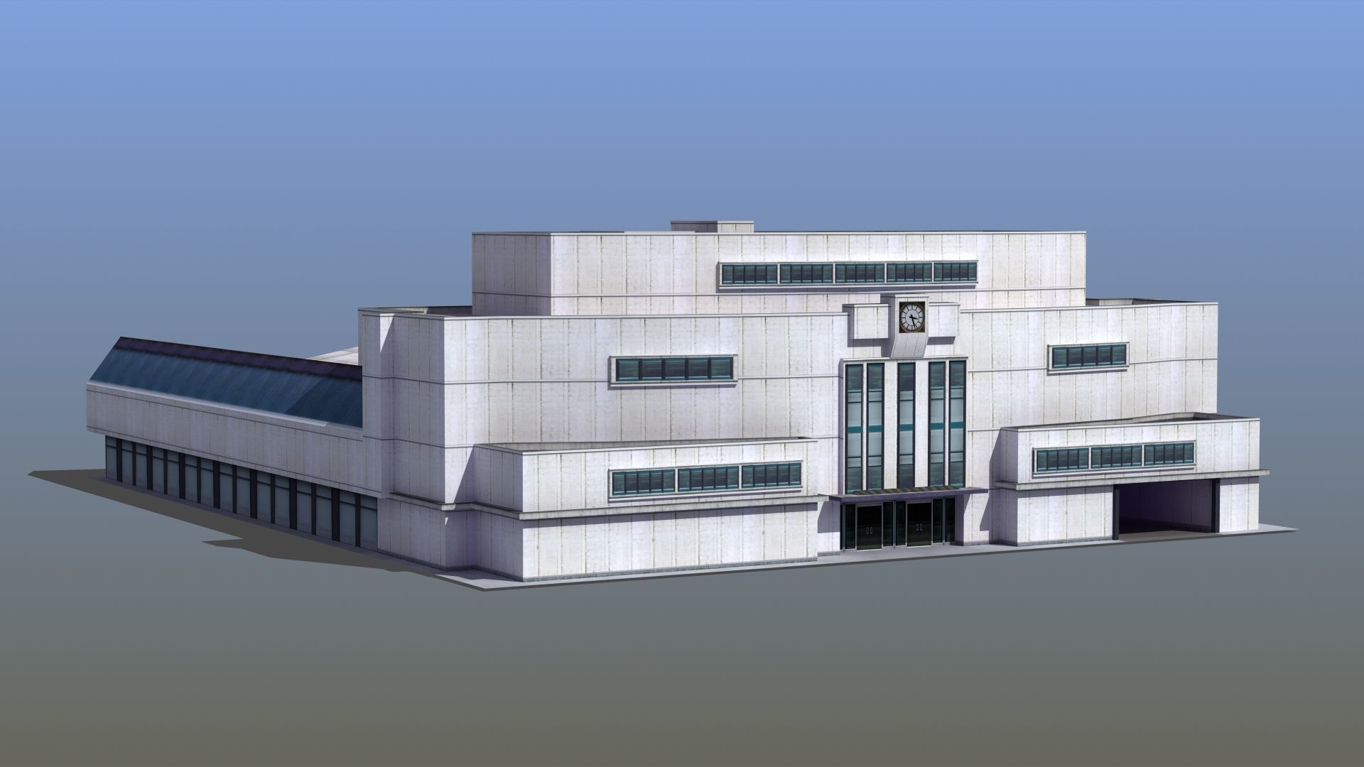 Bus Terminal Low-poly 3D model_12