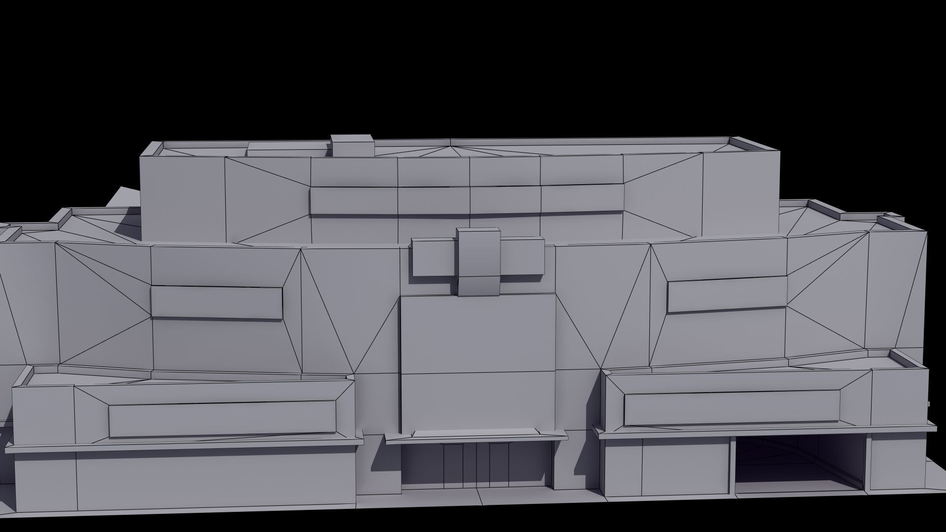 Bus Terminal Low-poly 3D model_49