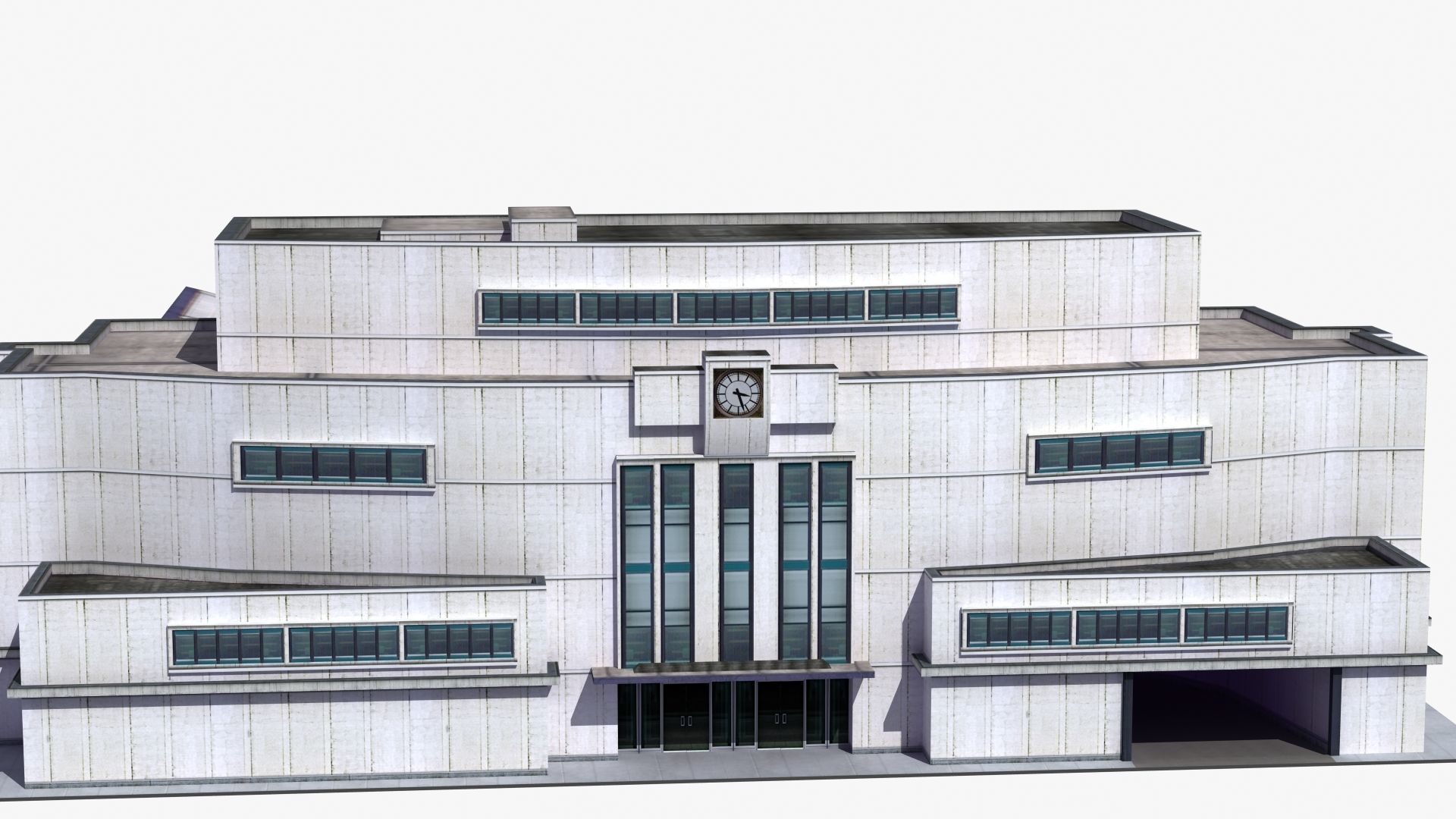 Bus Terminal Low-poly 3D model_24