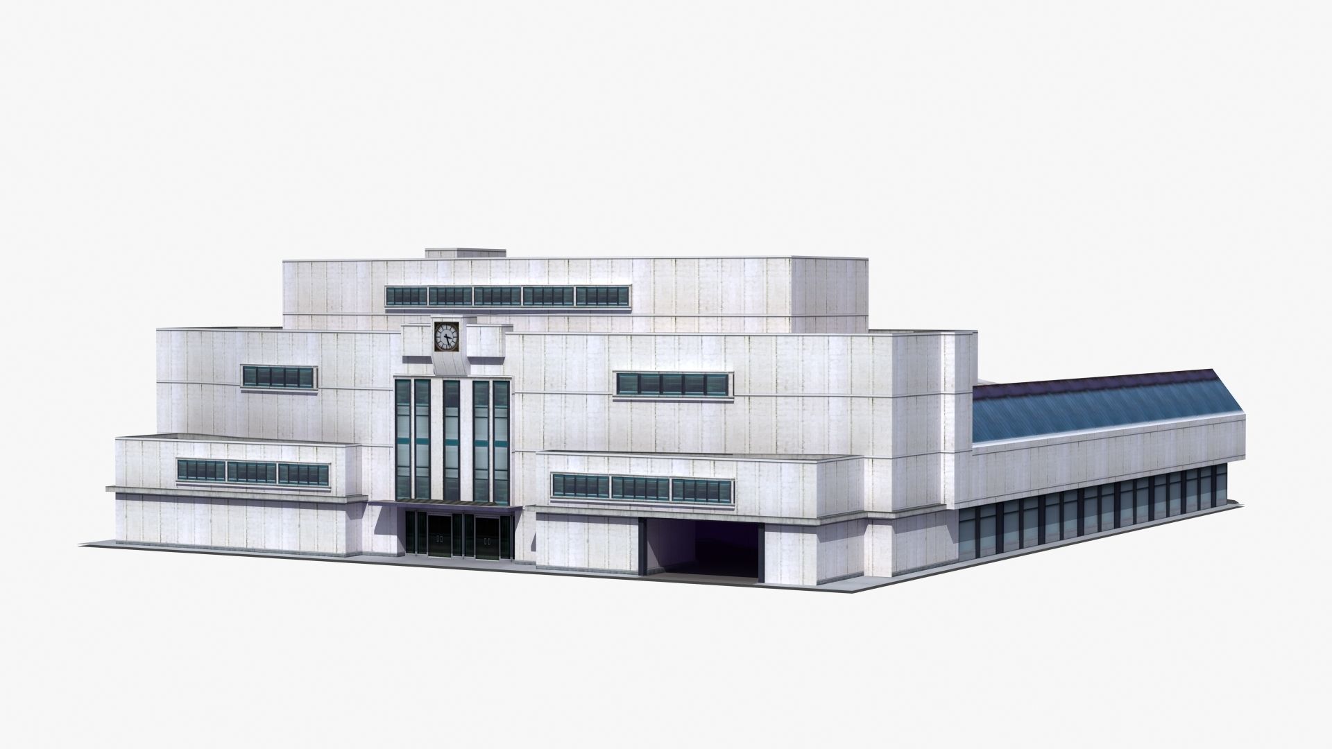 Bus Terminal Low-poly 3D model_23