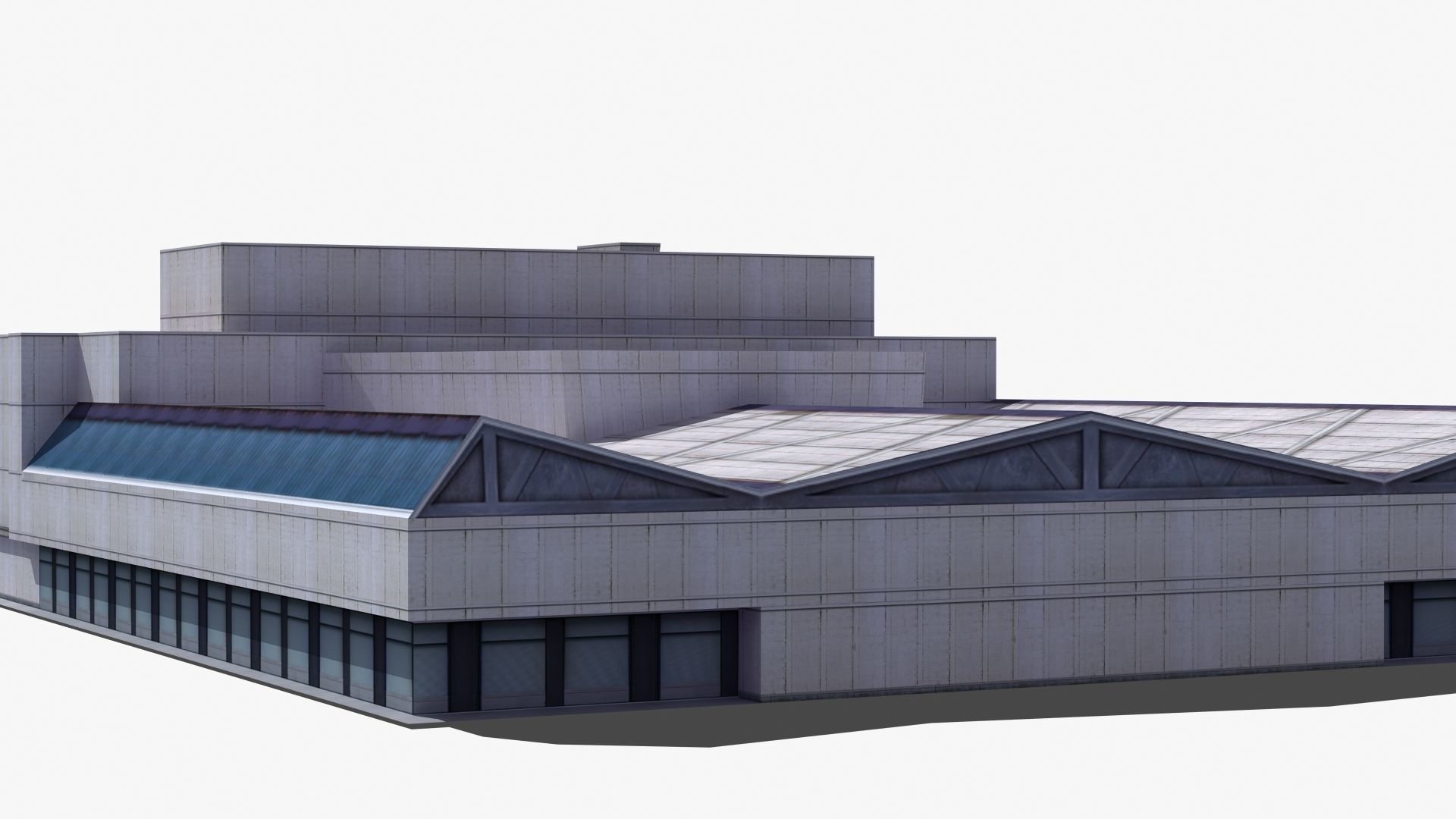 Bus Terminal Low-poly 3D model_21