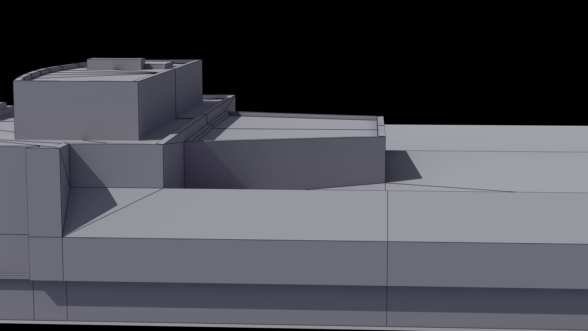 Bus Terminal Low-poly 3D model_41