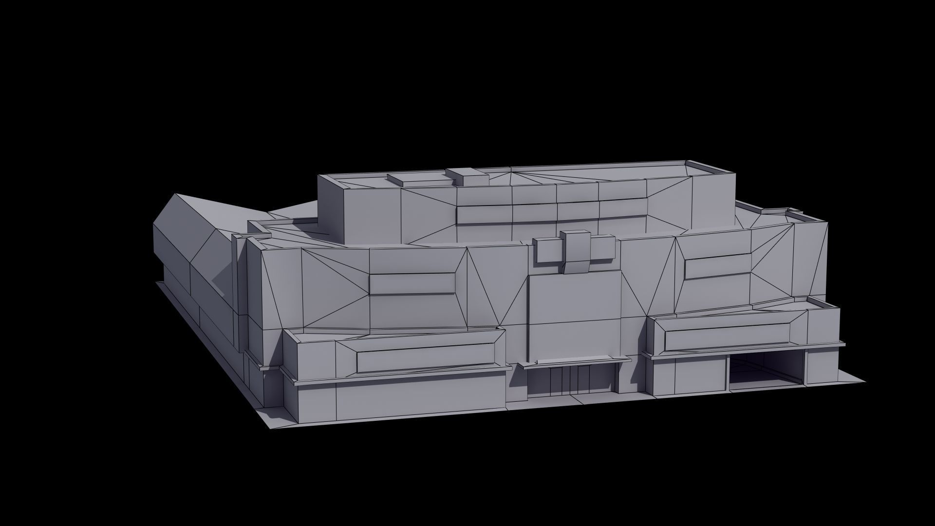 Bus Terminal Low-poly 3D model_61