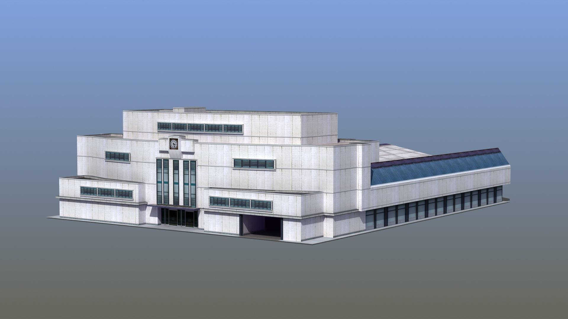 Bus Terminal Low-poly 3D model_16