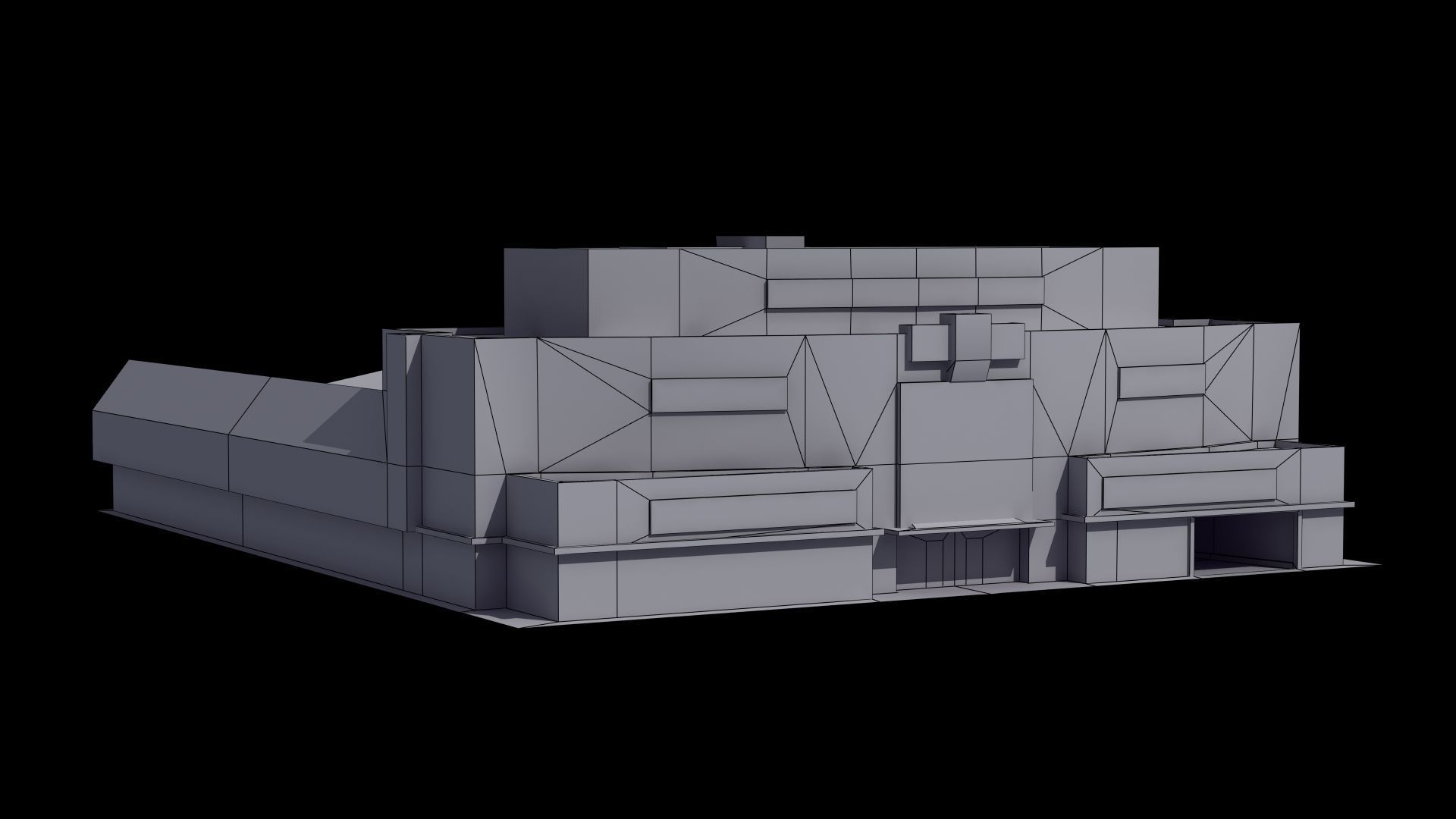 Bus Terminal Low-poly 3D model_58