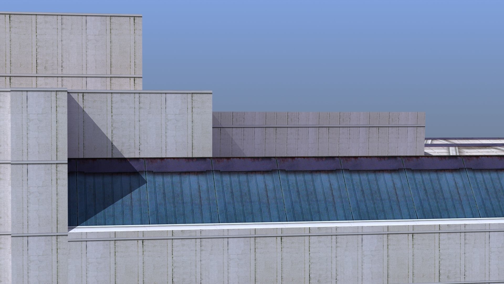 Bus Terminal Low-poly 3D model_5