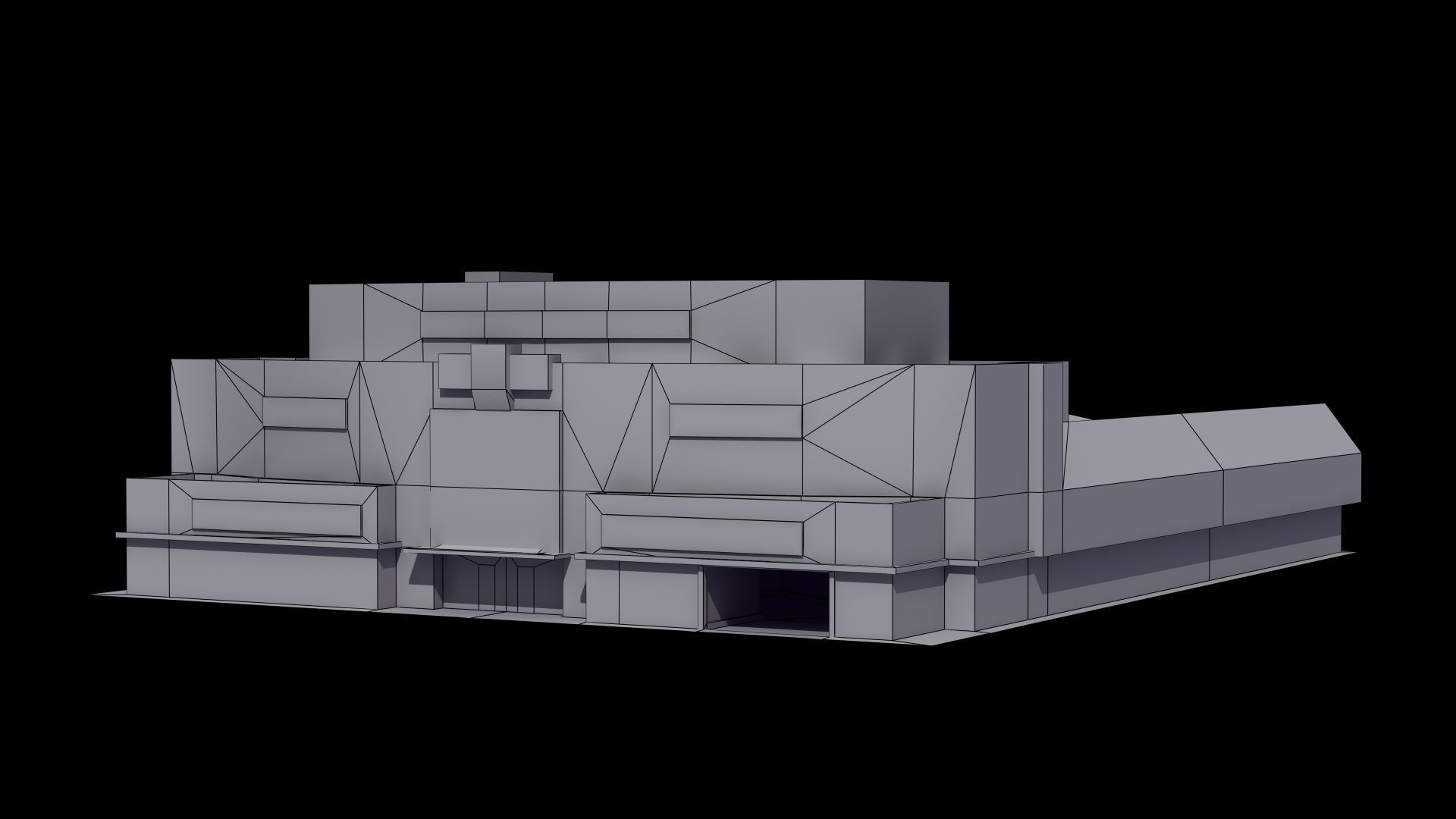 Bus Terminal Low-poly 3D model_47