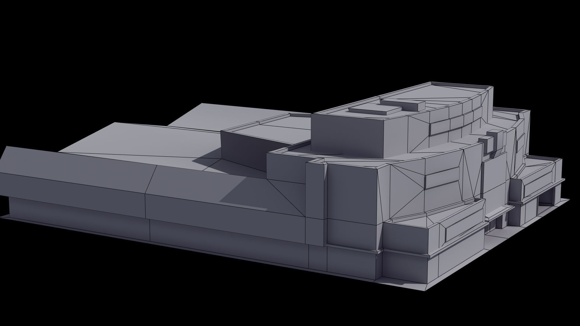 Bus Terminal Low-poly 3D model_50