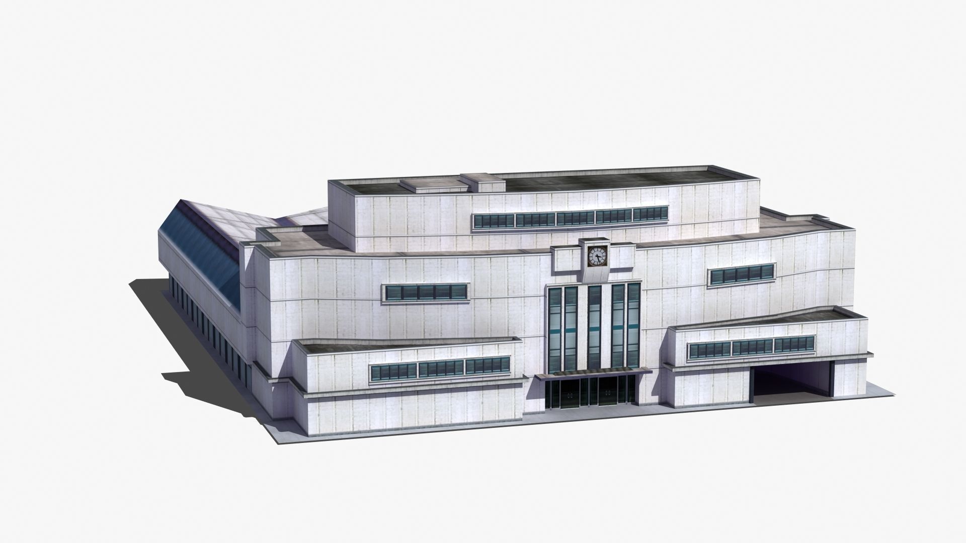 Bus Terminal Low-poly 3D model_30