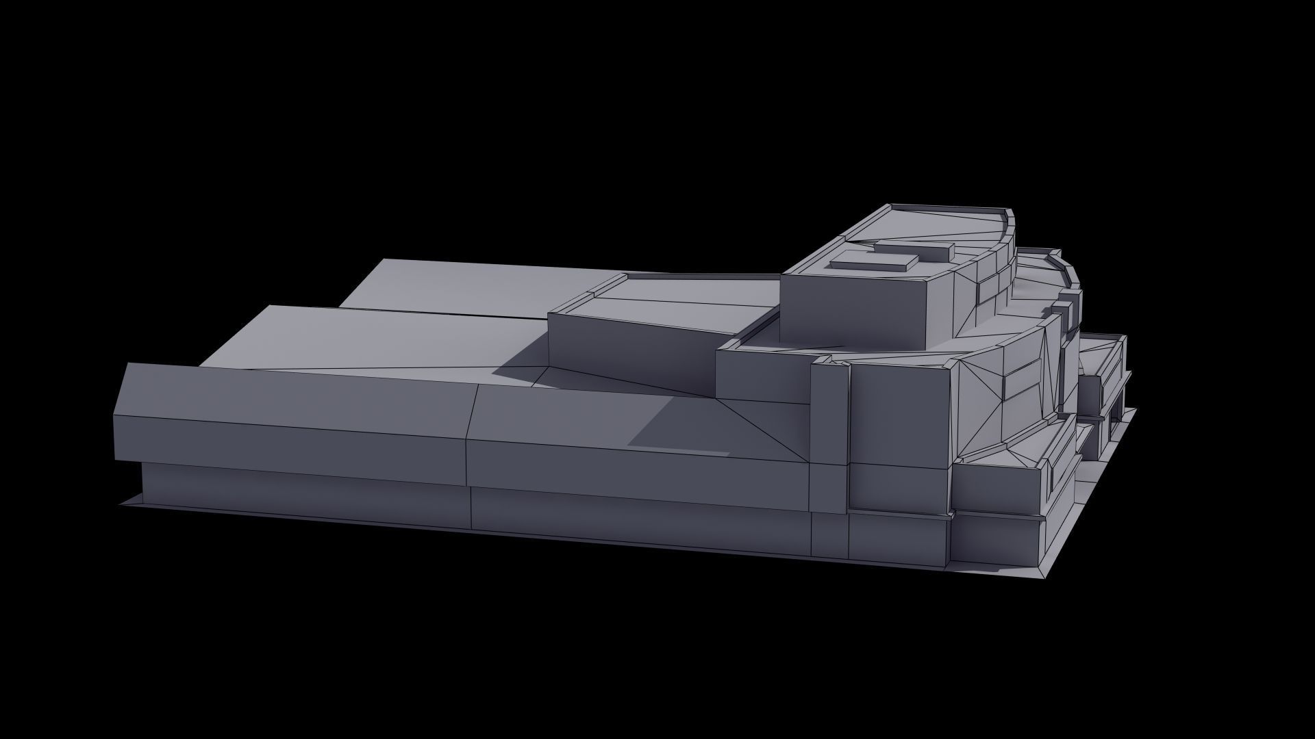 Bus Terminal Low-poly 3D model_52