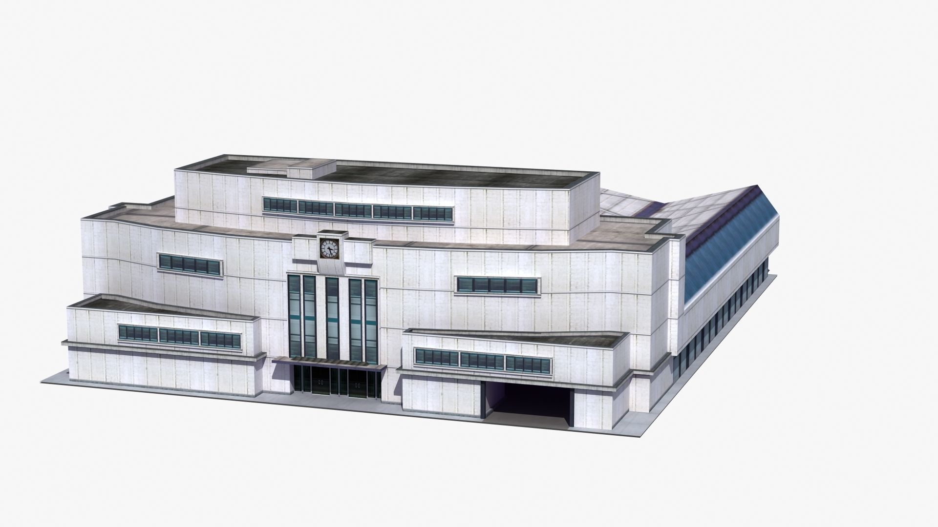 Bus Terminal Low-poly 3D model_32