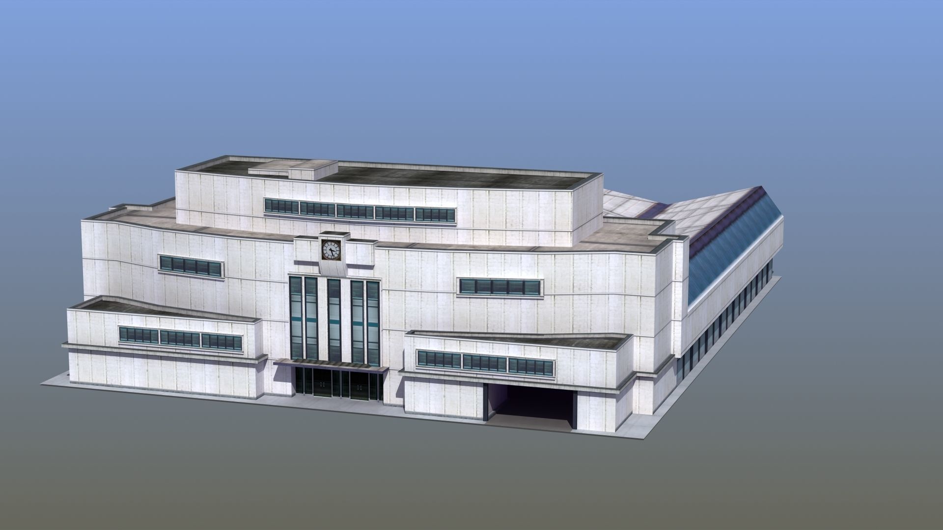 Bus Terminal Low-poly 3D model_15