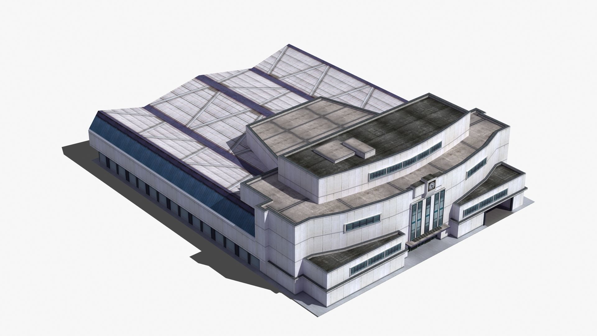 Bus Terminal Low-poly 3D model_17