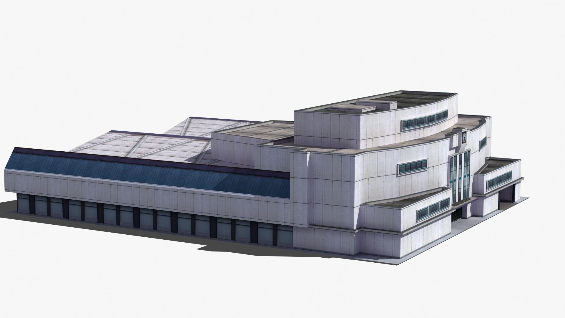 Bus Terminal Low-poly 3D model_28