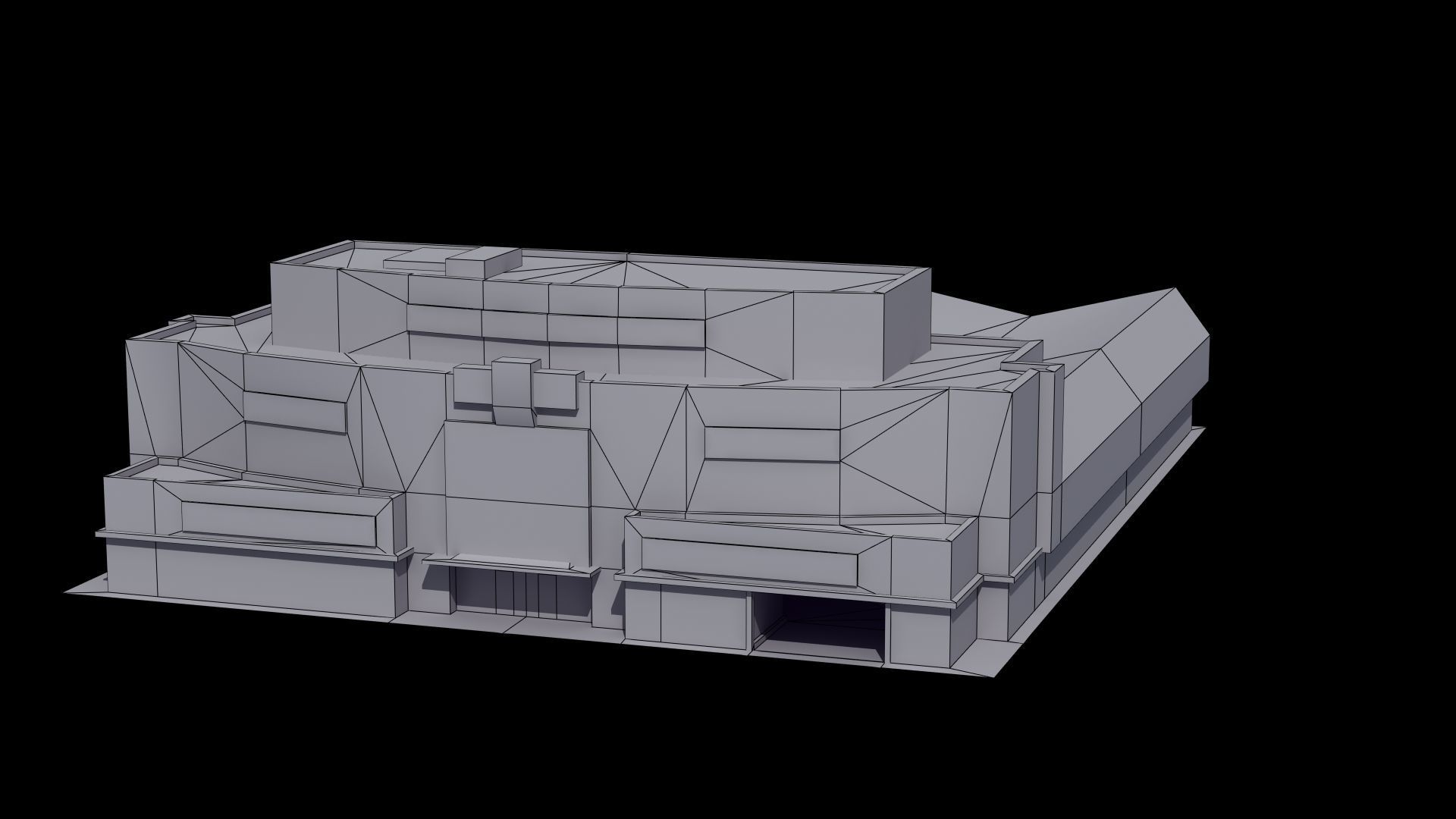 Bus Terminal Low-poly 3D model_64