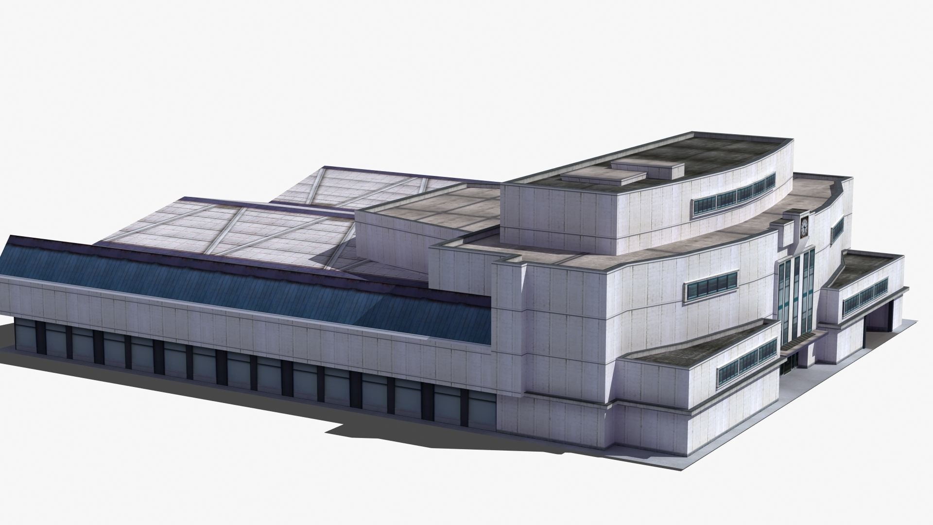 Bus Terminal Low-poly 3D model_25