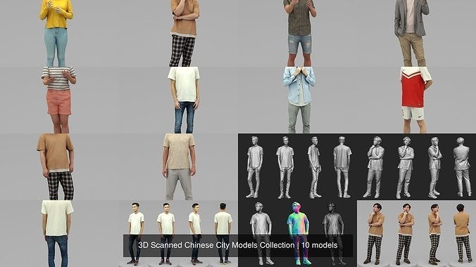 3D Scanned Chinese City Models Collection 