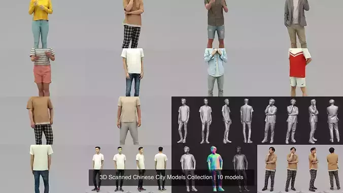 3D Scanned Chinese City Models Collection 