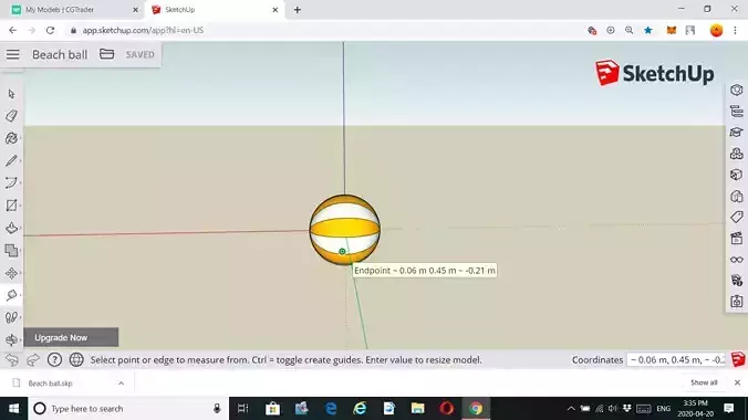 3D Beach Ball 3D print model