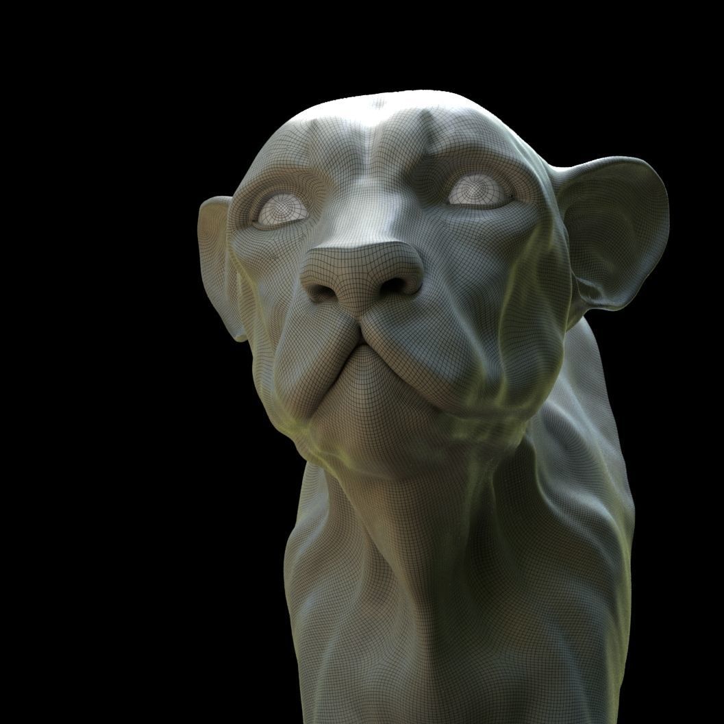 Cheetah Head 3D model_7