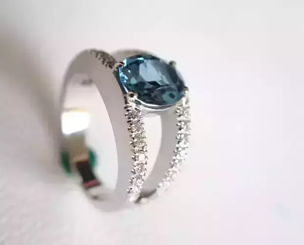 Jewelry Set Ring Pendant Earring Oval stone  Parure Set02