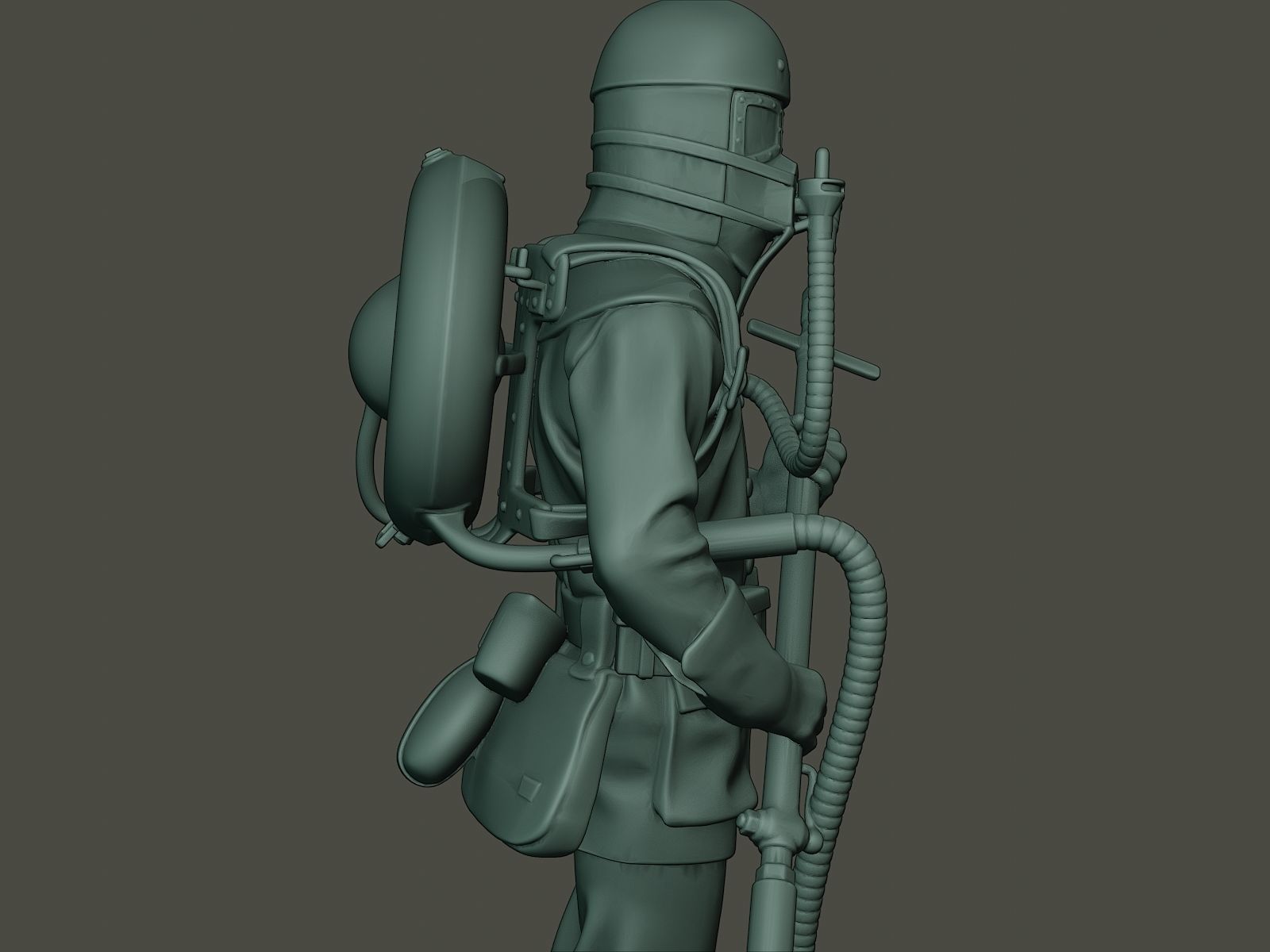 German soldier ww1 stand G5 3D print model_19