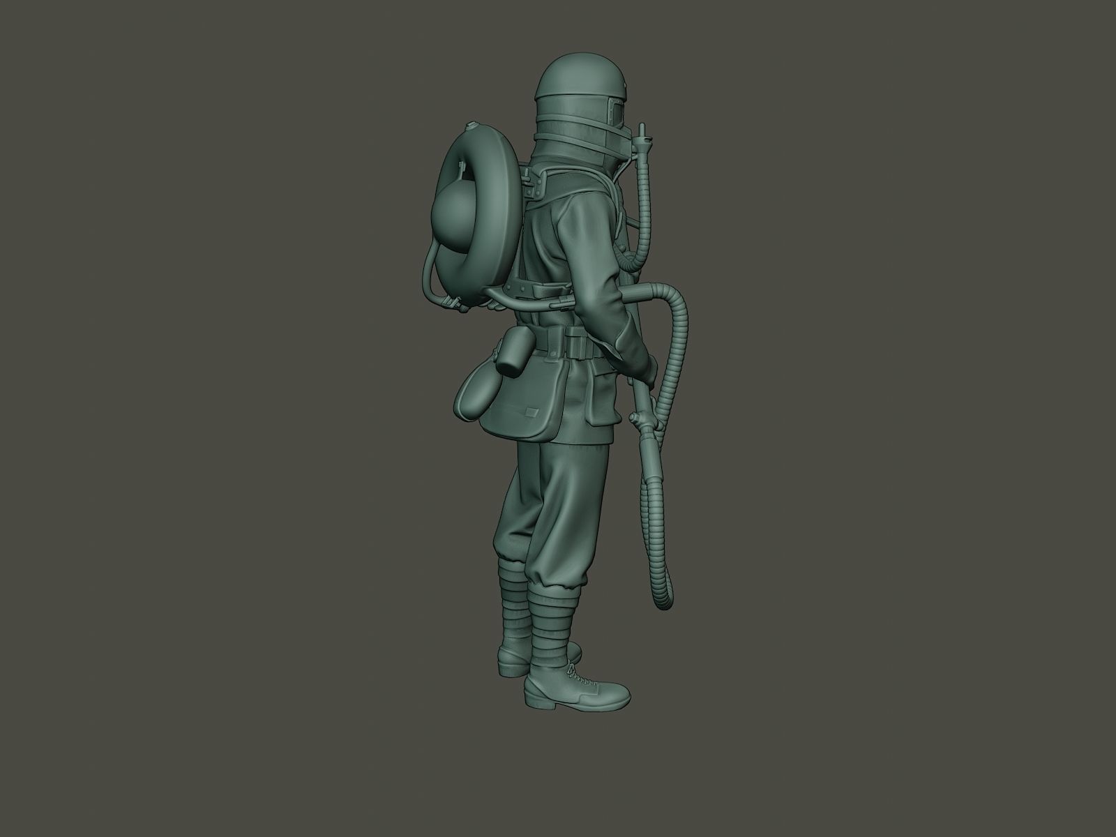 German soldier ww1 stand G5 3D print model_30