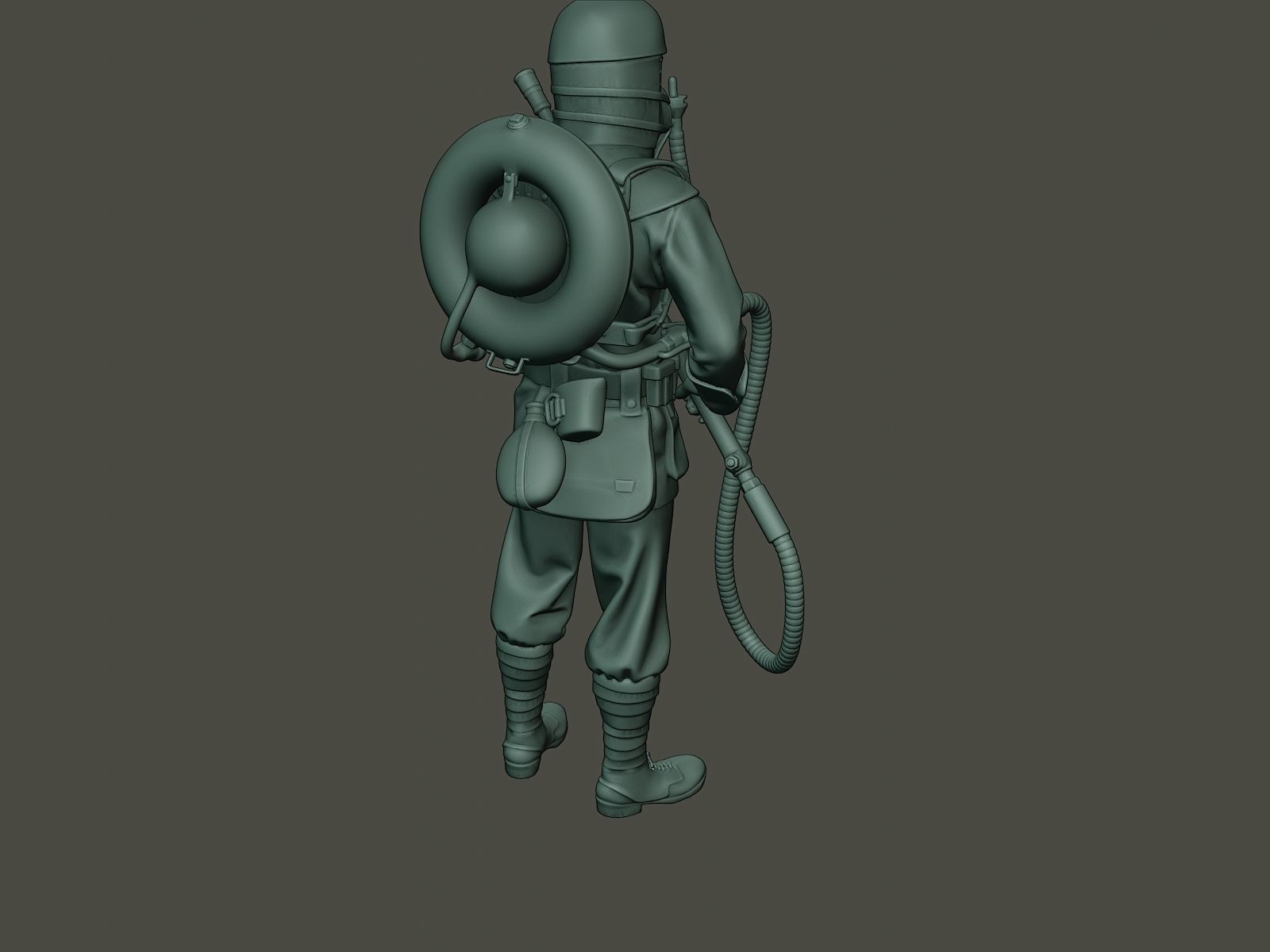 German soldier ww1 stand G5 3D print model_23