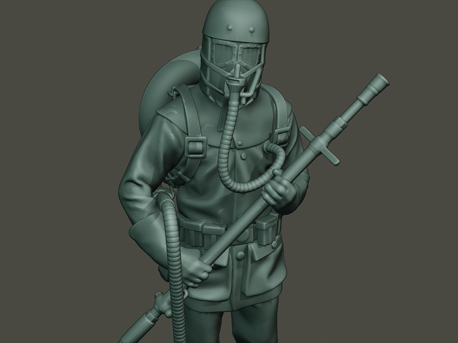 German soldier ww1 stand G5 3D print model_18