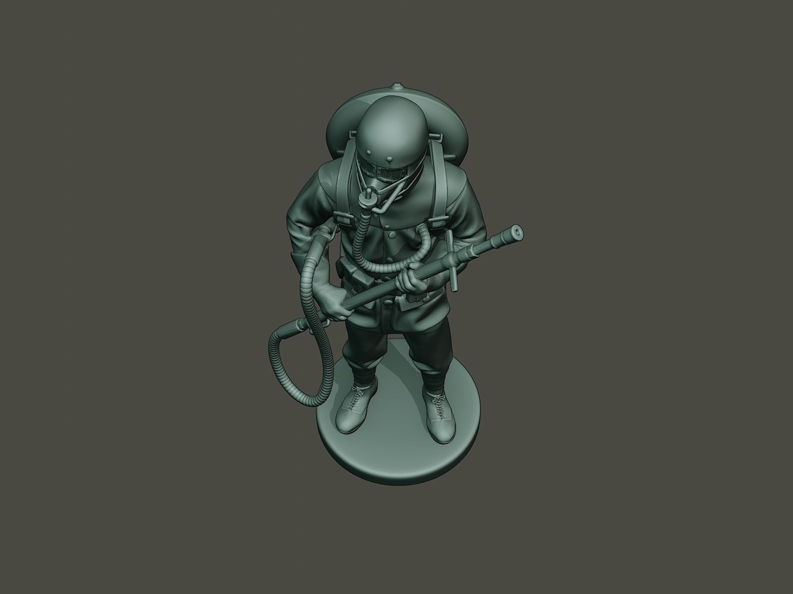 German soldier ww1 stand G5 3D print model_13