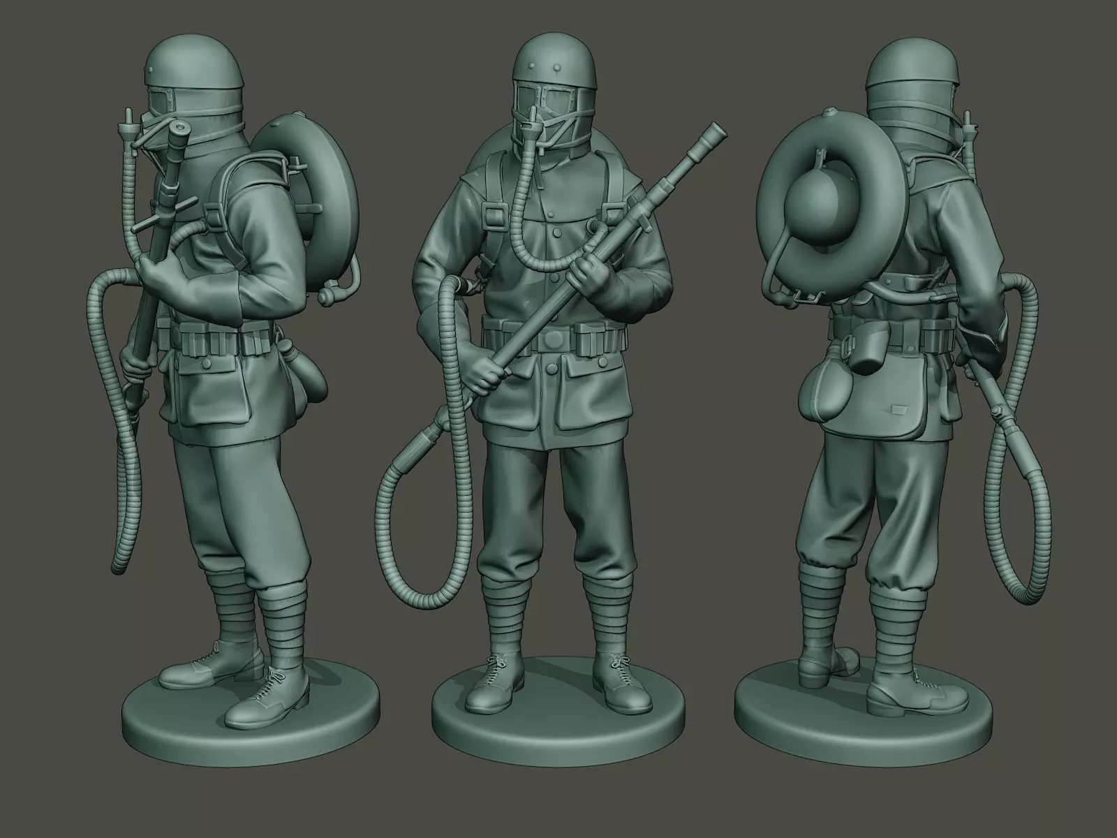 German soldier ww1 stand G5 3D print model_0