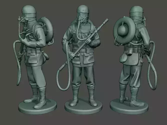 German soldier ww1 stand G5 3D print model