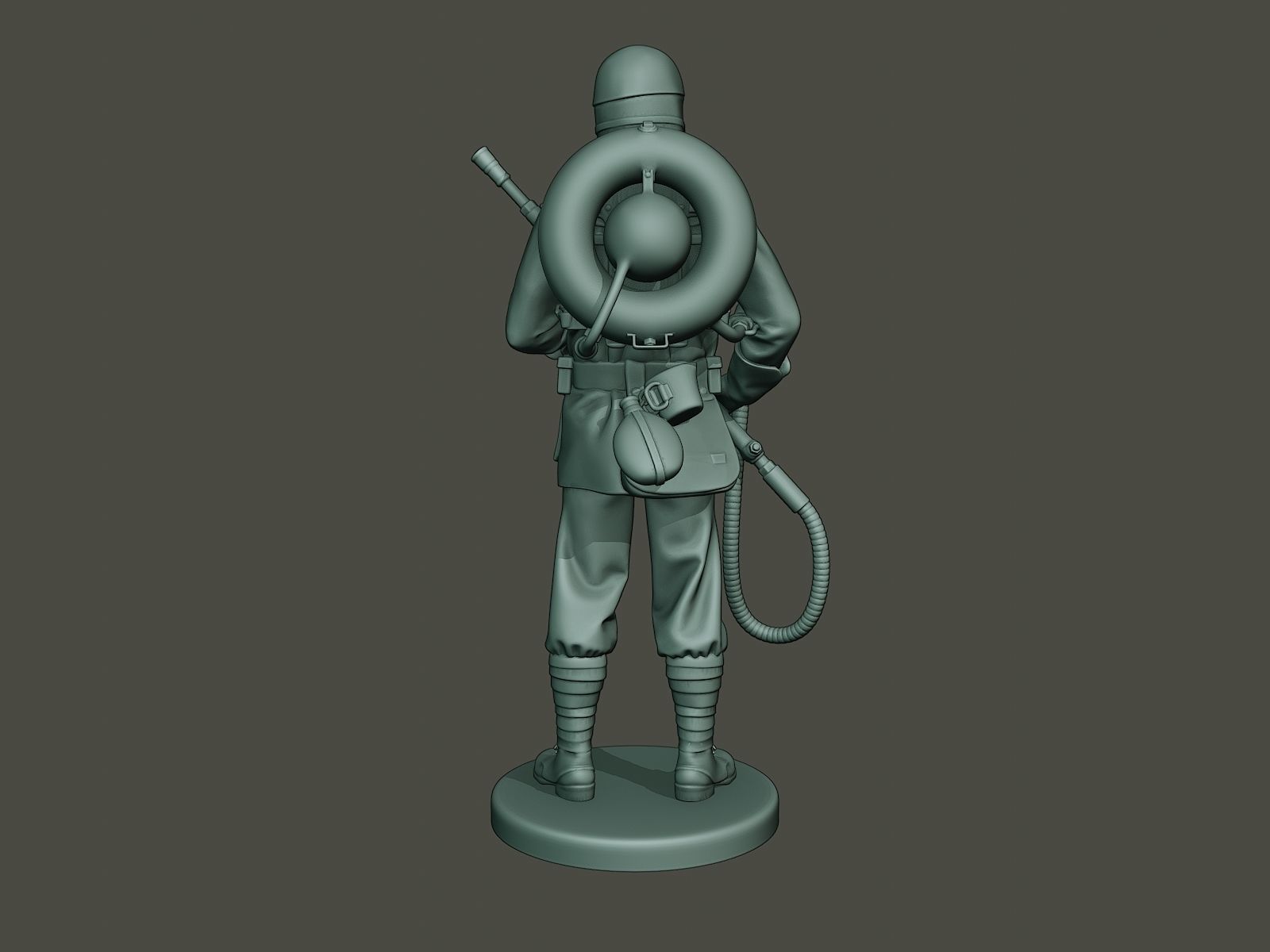 German soldier ww1 stand G5 3D print model_5