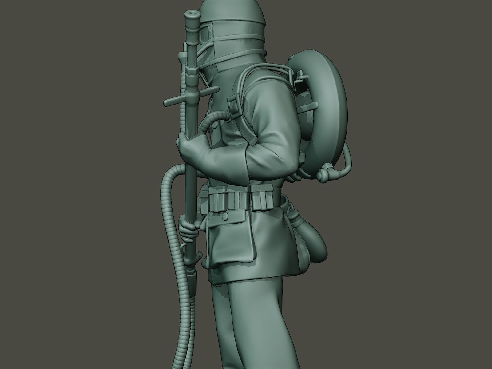 German soldier ww1 stand G5 3D print model_16