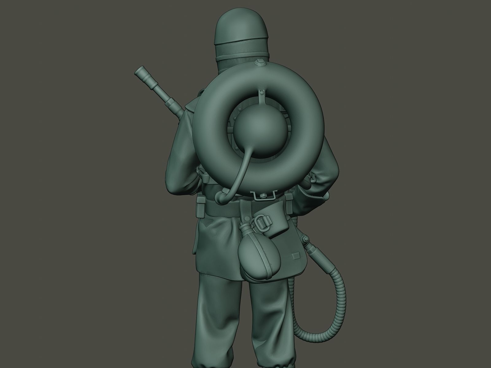 German soldier ww1 stand G5 3D print model_20